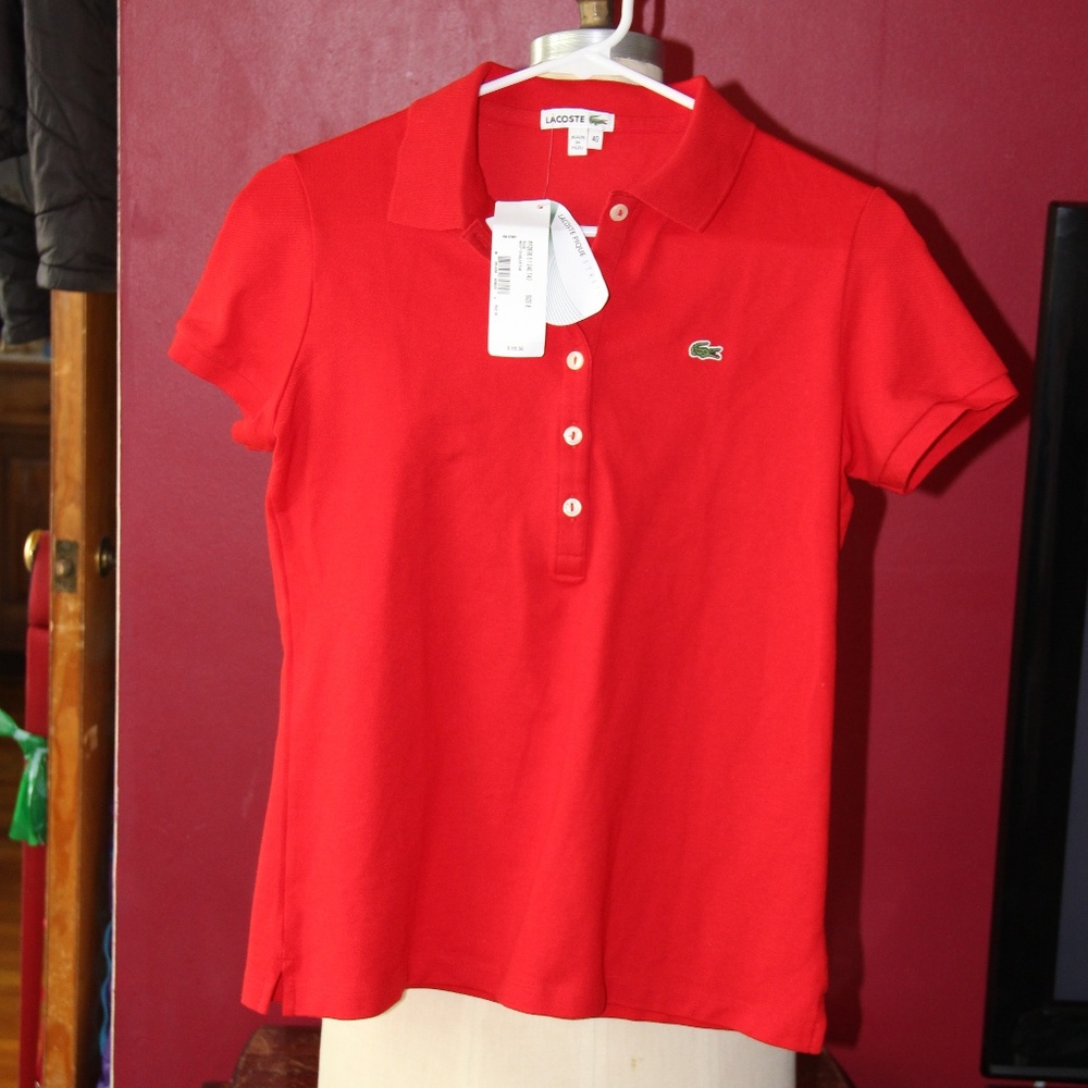 NWT Women's Lacoste Red Polo Shirt